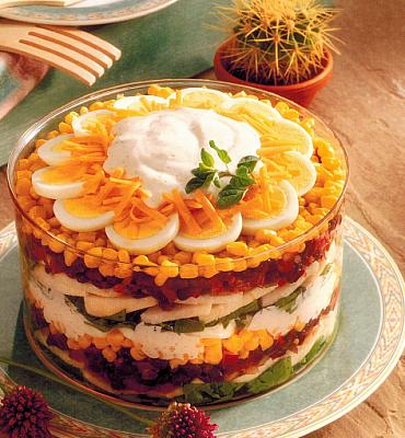 Mexican Layered Southwest Salad Appetizer