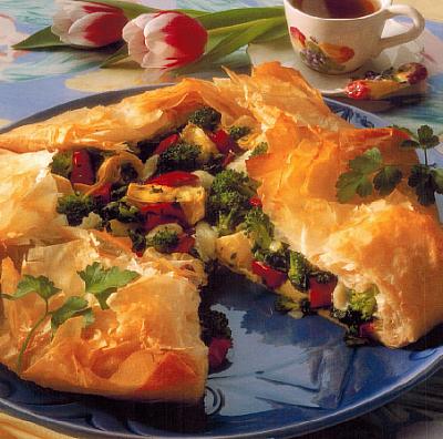 Bulgarian Spinach Phyllo Bundle Appetizer