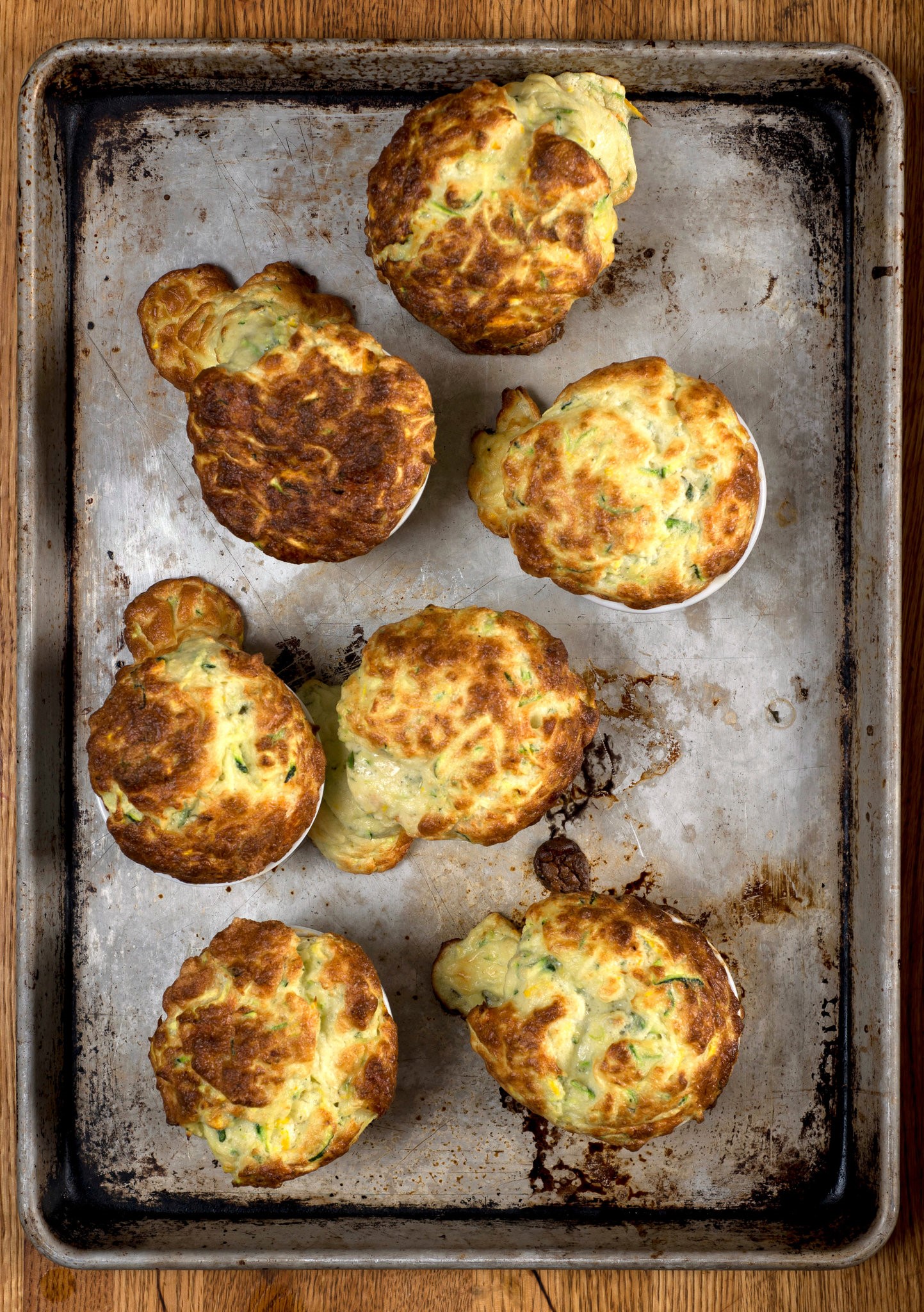 American Zucchini and Squash Blossom Souffles Recipe Appetizer