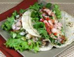 Mexican Shrimp Tacos With Crunchy Vegetables Dinner