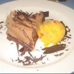 Australian Chocolate Chestnut Cake with Mango Sorbet Dessert