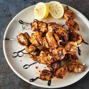 Portuguese Portuguese Style Barbecued Chicken Skewers Appetizer
