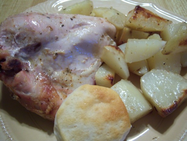 Australian Basic Golden Chicken With Potatoes Dinner