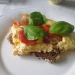 Australian Breakfast Eggs with Tomatoes and Goat Cheese Appetizer