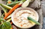 Caramelised Onion Dip With Baby Vegetables Recipe recipe
