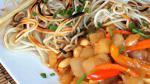 Chinese Crispy Chinese Noodles with Eggplant and Peanuts Recipe Appetizer