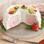 British Strawberry Tunnel Cake Dessert