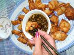 American Dumplings With Ginger Dipping Sauce Appetizer