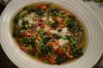 British Chunky Minestrone with Basil Paste and Pecorino Appetizer