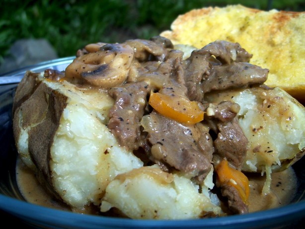 Australian Steak and Mushroom Baked Potato Topping Dinner