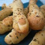 American Bread Sticks with Herbs Appetizer