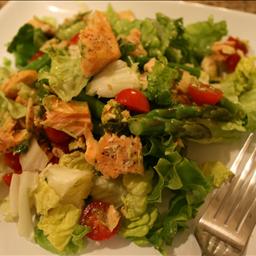 Australian Salmon and Asparagus Salad with Pesto Vinaigrette Appetizer