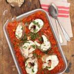 Australian Pike Baked in Spicy Tomato Sauce Appetizer