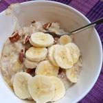 Canadian Porridge with Apple Banana and Pecans Dessert