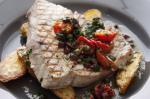 Australian Tuna And Roast Tomato Caper And Olive Salsa Recipe Appetizer