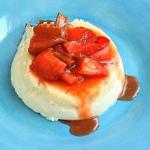 Italian Panna Cotta with Compote of Strawberry Dessert