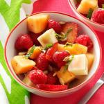 American Sunny Strawberry and Cantaloupe Salad Dessert