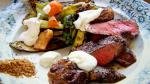 Australian Steak with Grilled Vegetables and Cumin Yoghurt Appetizer
