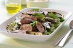 Australian Balsamic Lamb With Eggplant And Spinach Recipe Appetizer