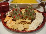 American Appetizer Cheese Trees or Snowmen Dinner