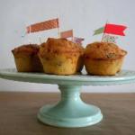 American Savory Polenta Muffins with Sundried Tomatoes Old Cheese and Spring Onion Appetizer