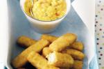American Fish Fingers With Corn Dip Recipe Dessert