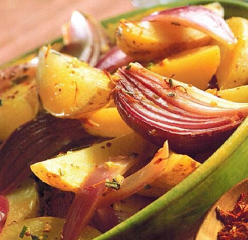 American Saffron-flavored Potatoes with Mustard Dinner