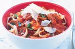 American Linguine With Pork Sausages In Tomato Sauce Recipe Appetizer