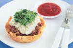 American Meat Pies With Potato and Mushy Peas Recipe Appetizer