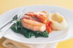 American Pork Saltimbocca With Tomato and Spinach Recipe Appetizer