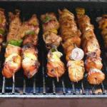 American Brochettes of Fish and Bacon Appetizer