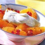 Salad of Orange and Granada with Vanilla Cream recipe