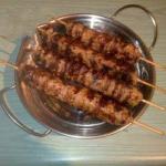 Arabic Brochettes of Lamb with Spices Appetizer