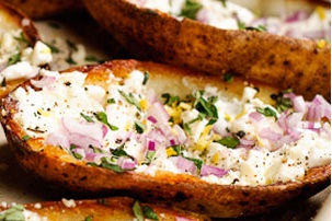 Canadian Baked Potatoes with Feta Appetizer