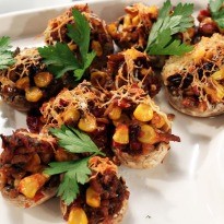 American Stuffed Masala Mushrooms Appetizer