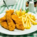 American Popcorn Crusted Fish Fingers Dinner