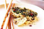 American Baked Ricotta With Caper Crust And Grissini Recipe Appetizer