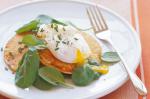 American Poached Egg With Sour Cream Blini Recipe Appetizer