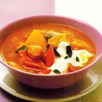Indonesian Potato Curry Soup With Chicken Soup