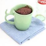 American Mug Cake with Chocolate and Coca Cola Trademark Appetizer