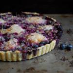 American Tart with Bilberries Fisheries and Lavender Dessert