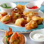 American Fried Wontons with Sweet Mayo Dip Drink
