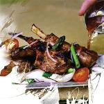 American Garlic and Pepper Lamb Cutlets Appetizer
