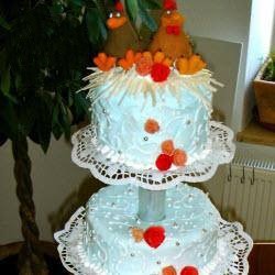 Canadian Wedding Cake Decorations with Cock and Hen Dessert