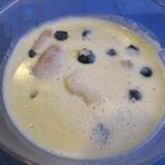 Canadian Panna Cotta with Bilberries and White Peaches Dessert