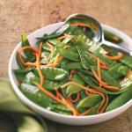 American Snow Pea and Carrot Saute for Two Appetizer