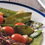 American Snow Peas with Tomatoes Appetizer