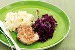 American Panfried Pork Cutlets With Sauteed Red Cabbage Recipe Appetizer