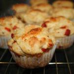 British Savory Muffins with Red Peppers and Parmesan Cheese Dinner