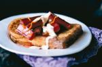 French French Toast With Baked Rhubarb Recipe Breakfast